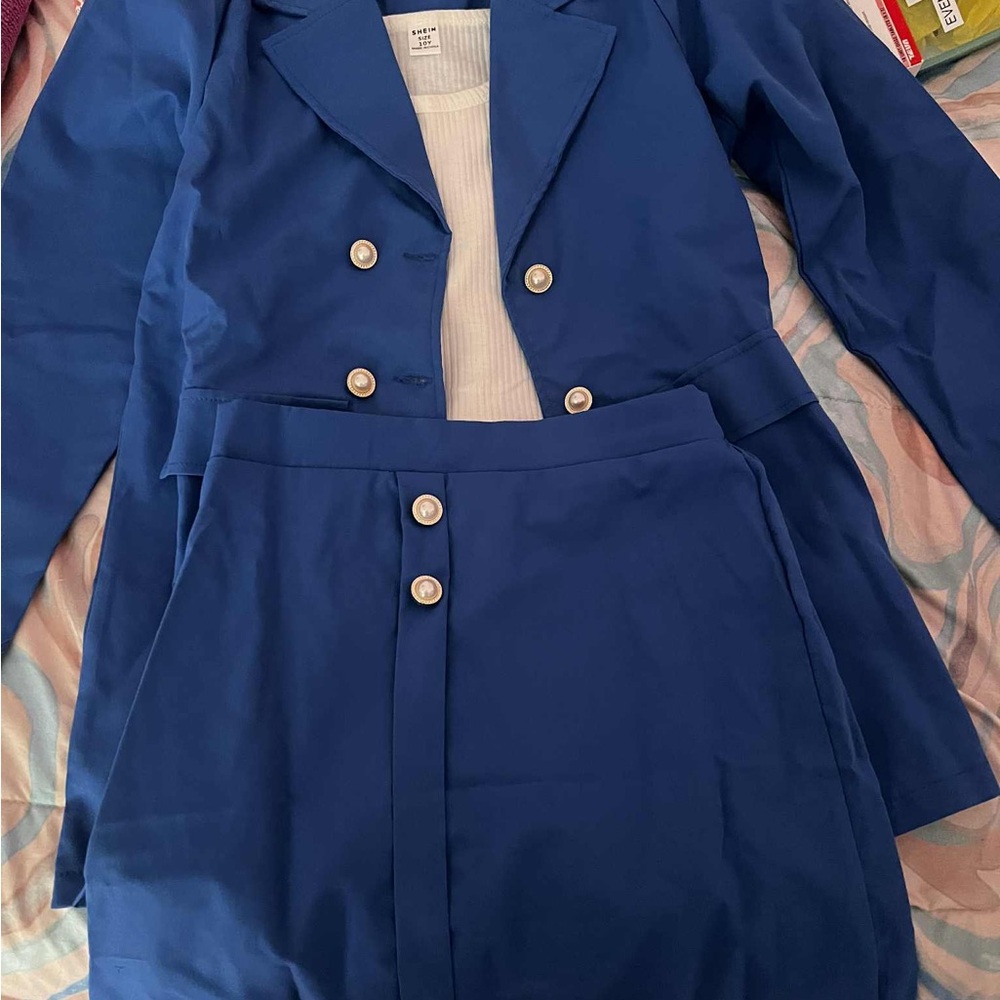 SHEIN Blue Kids Matching Set